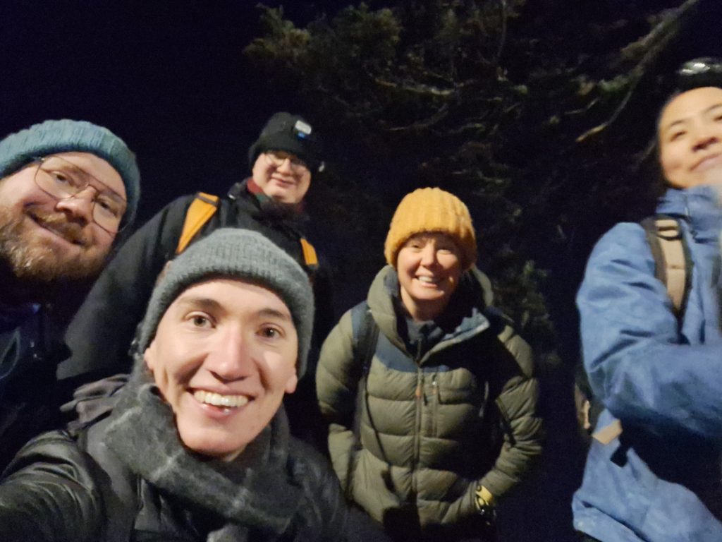 Conor Lewis and some friends on a hiking trip
